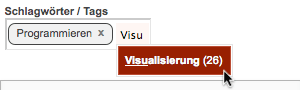 Schlagwörter Detailansicht